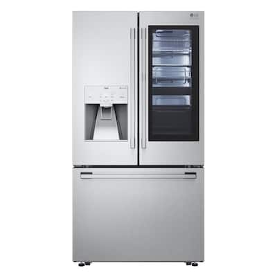 24 cu. ft. French Door Refrigerator Instaview Door-in-door w/Dual & Craft Ice in PrintProof Stainless, Counter Depth