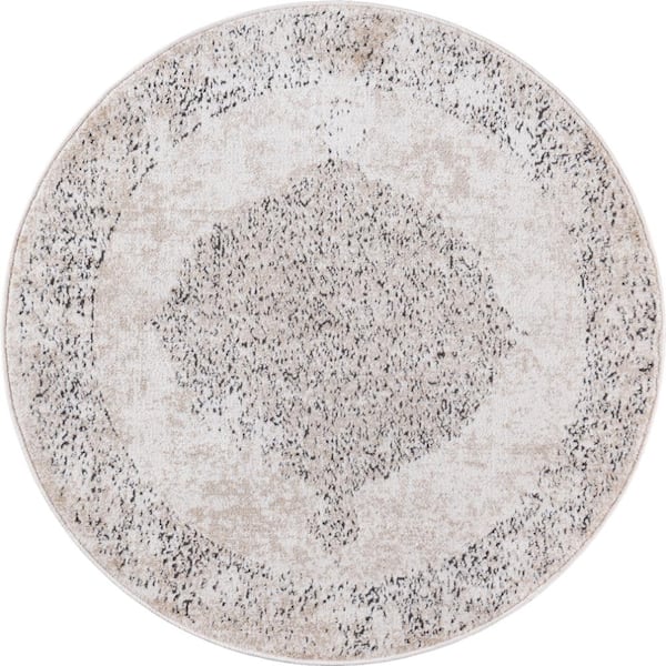 Portland Woodburn Ivory 7 ft. x 7 ft. Round Area Rug