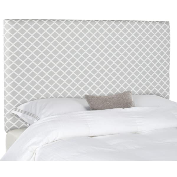 SAFAVIEH Sydney Gray/White Full Upholstered Headboard