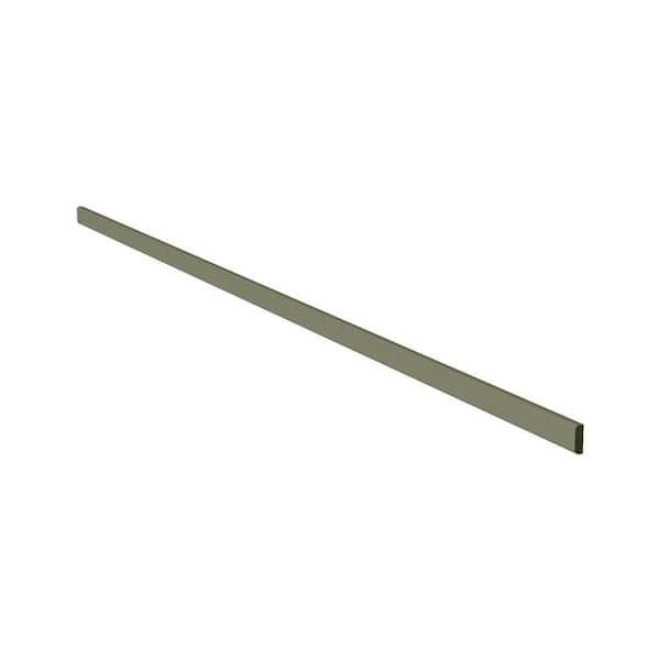 96 in. W x 0.75 in. H x 0.24 in. D in Sage Green Shaker Scribe Molding Double Edge / Batten Molding