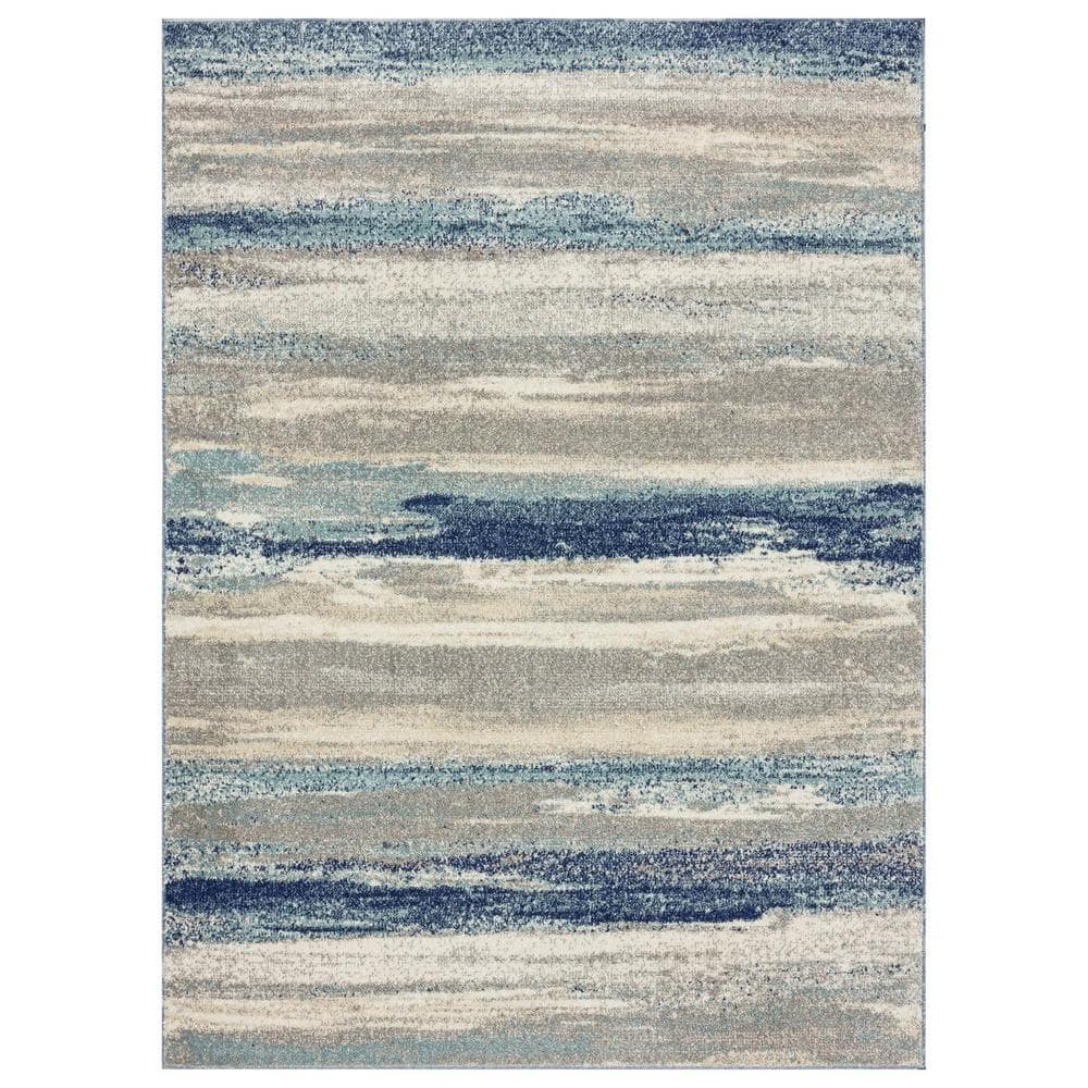 Luxe Weavers Lagos Collection 7501 Blue 5x7 Abstract Area Rug