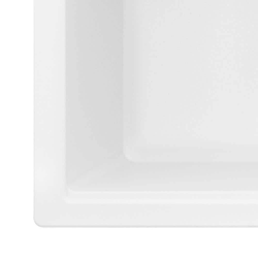 Arctic White Granite Composite Single Bowl Kitchen Sink