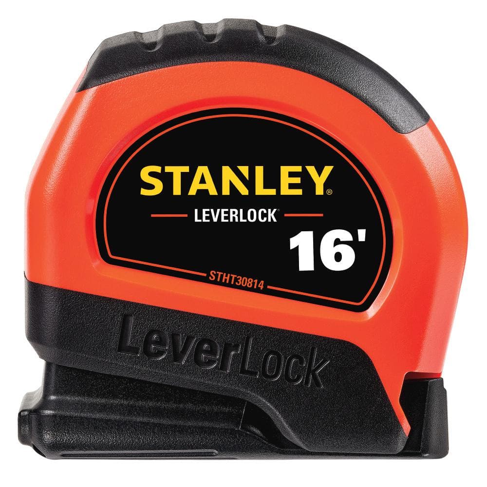 Stanley 16 ft. LeverLock High Visibility Tape Measure STHT30814S - The Home  Depot