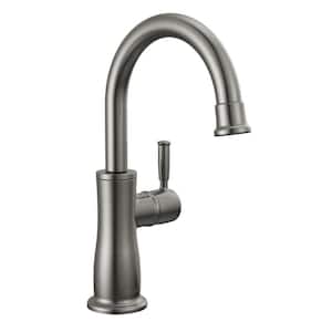 Traditional Single Handle Beverage Faucet in Black Stainless Steel