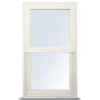 29-1/2 in. x 59-1/2 in. 100 Series White Single-Hung Composite Window with White Int, SmartSun Glass and White Hardware