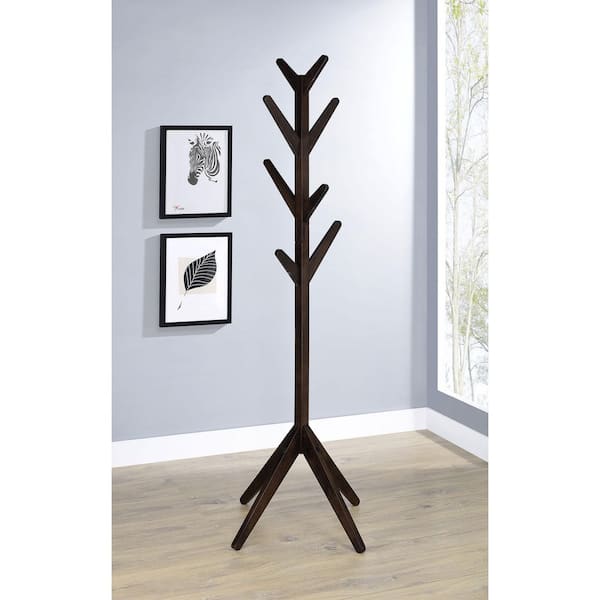 Coaster Margaret Cappuccino Coat Rack with 8-Hooks
