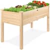 Best Choice Products 48 in. x 24 in. x 30 in. Wood Raised Garden Bed - Natural SKY2383