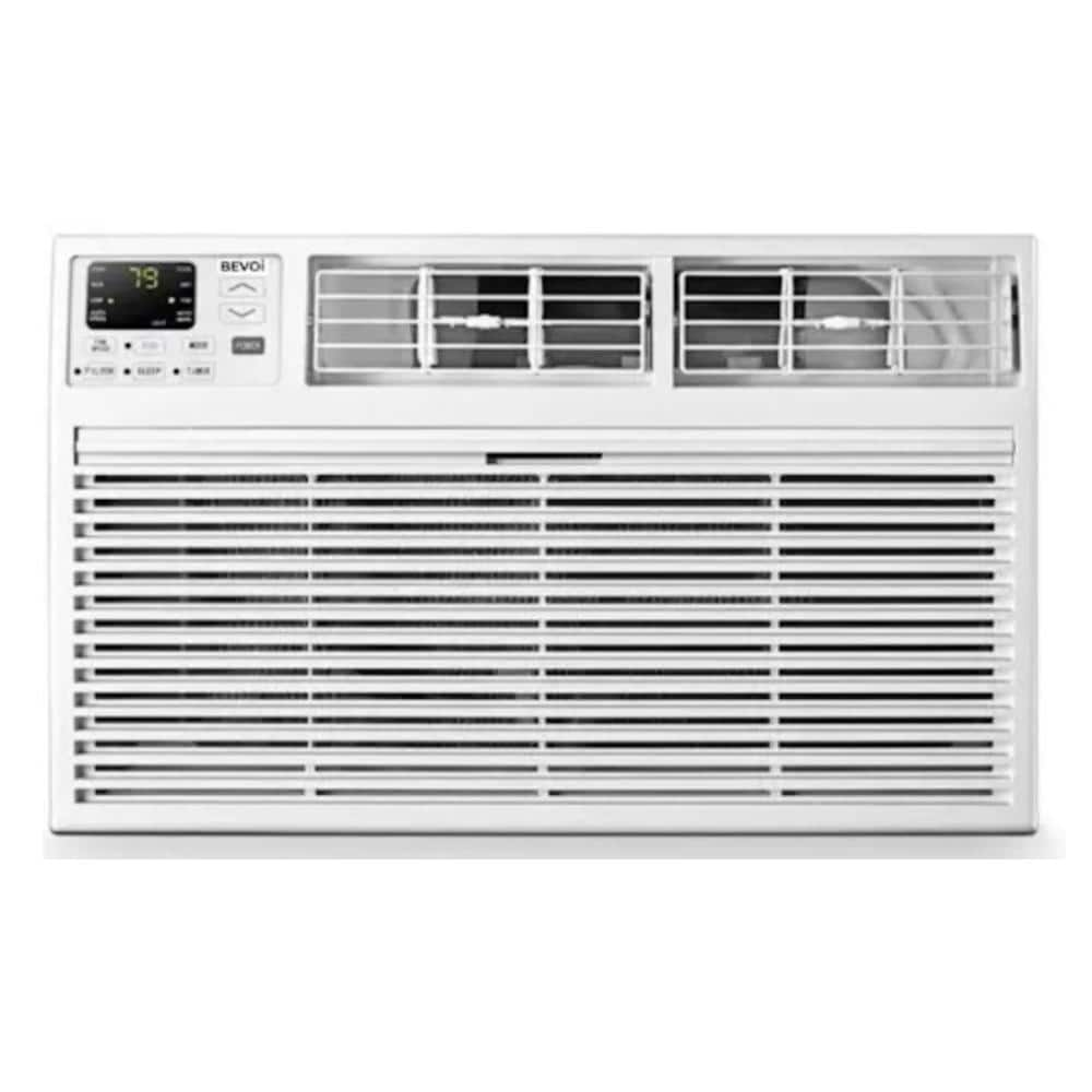 12,000 BTU 115V Window Air Conditioner Cools 550 Sq. Ft. with Remote Control in White -  Bevoi, BEV12WiNCC