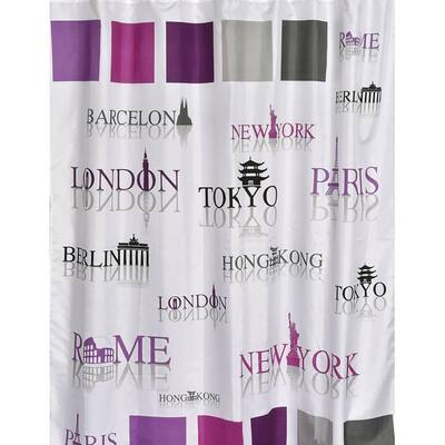 Purple Shower Curtains Accessories The Home Depot Purple Shower Curtains, Pink And Purple Shower Curtain