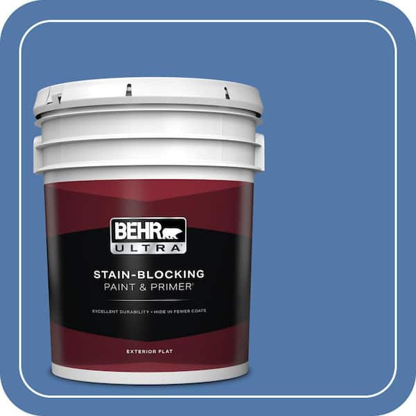 BEHR ULTRA 5 gal. Home Decorators Collection #HDC-FL13-6 Baltic Blue Flat Exterior Paint & Primer