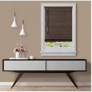 GII Madera Falsa Mahogany Cordless Room Darkening Faux Wood Blind with 2 in. Slats 52 in. W x 64 in. L