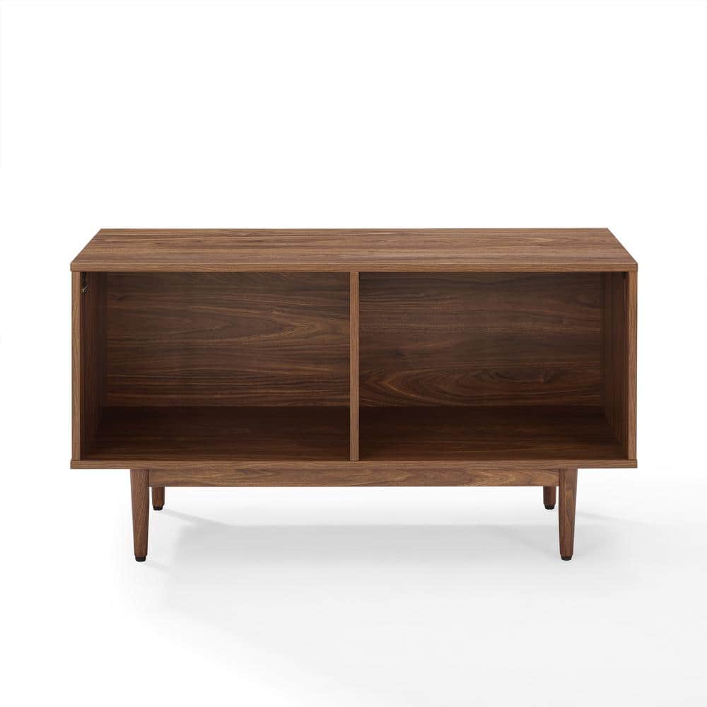 Liam Mid-Century Walnut Record Storage Console - 45in