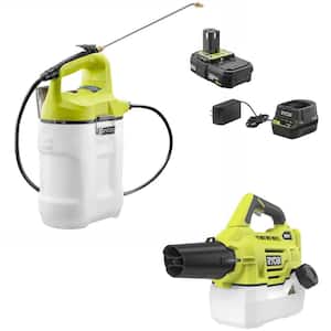 ONE+ 18V Cordless Battery 2 Gal. Chemical Sprayer and Cordless Fogger/Mister (2-Tool) with 2.0 Ah Battery and Charger