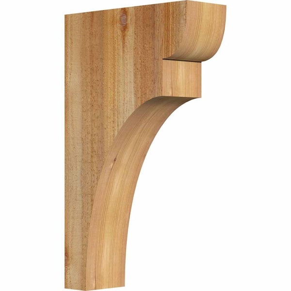 Ekena Millwork 4 in. x 12 in. x 20 in. Western Red Cedar Yorktown Rough Sawn Corbel
