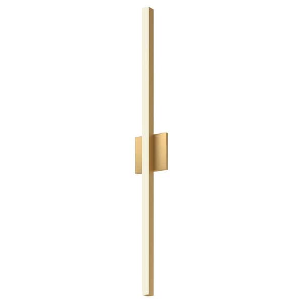 Vega 36-in 1 Light 26-Watt Brushed Gold Integrated LED Wall Sconce