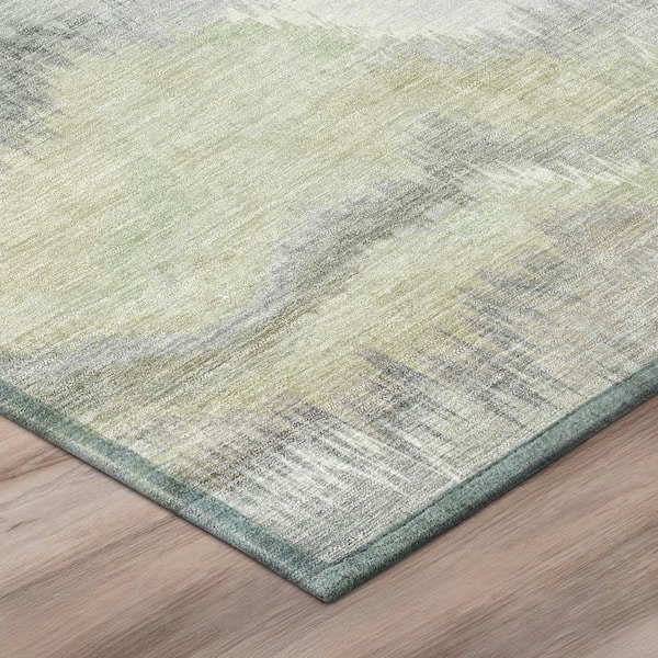 Chantille Machine Washable Indoor/Outdoor Abstract ACN2899 Aloe 5 ft. x 7 ft. 6 in. Area Rug