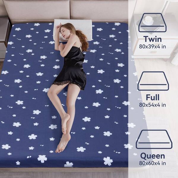 BOZTIY Printed Futon Mattress with Zipper Washable Cover