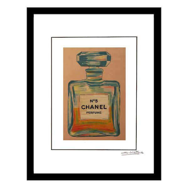 VENICE BEACH Collections Vintage Designer Fashion Perfume Bottle by Fairchild Paris 1 Piece Framed Graphic Print Abstract 18 in. x 14 in.