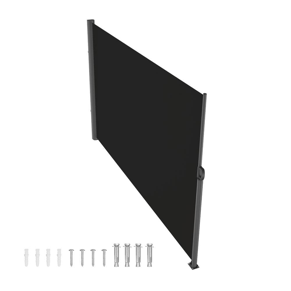 Retractable Side Awning, 71 in. x 118 in. Aluminum Outdoor Privacy Screen, 280 g Waterproof Polyester Patio Screen price history on PriceWatchPro