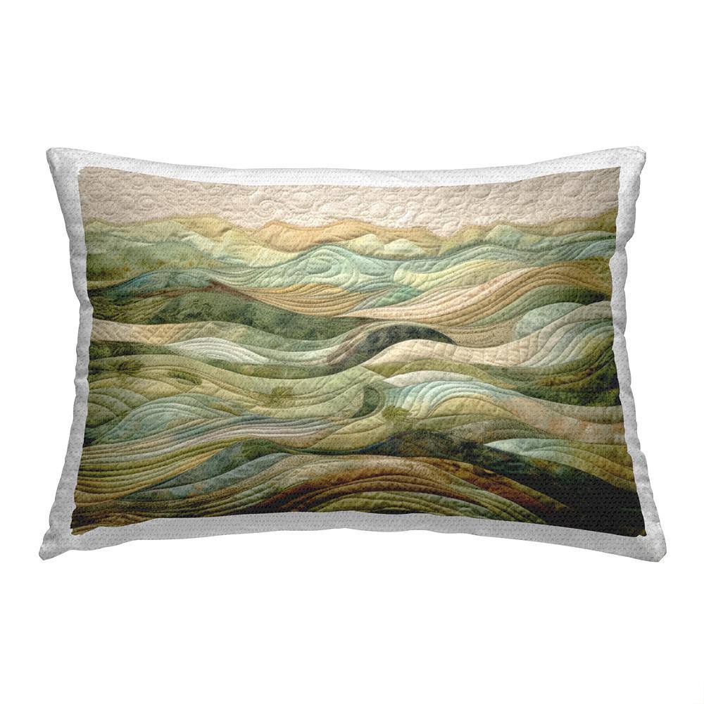 Green Rolling Hills Green Rectangular Outdoor Throw Pillow price history on PriceWatchPro