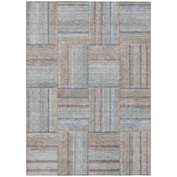 Chantille Machine Washable Indoor/Outdoor Abstract ACN2285 Taupe 10 ft. x 14 ft. Area Rug
