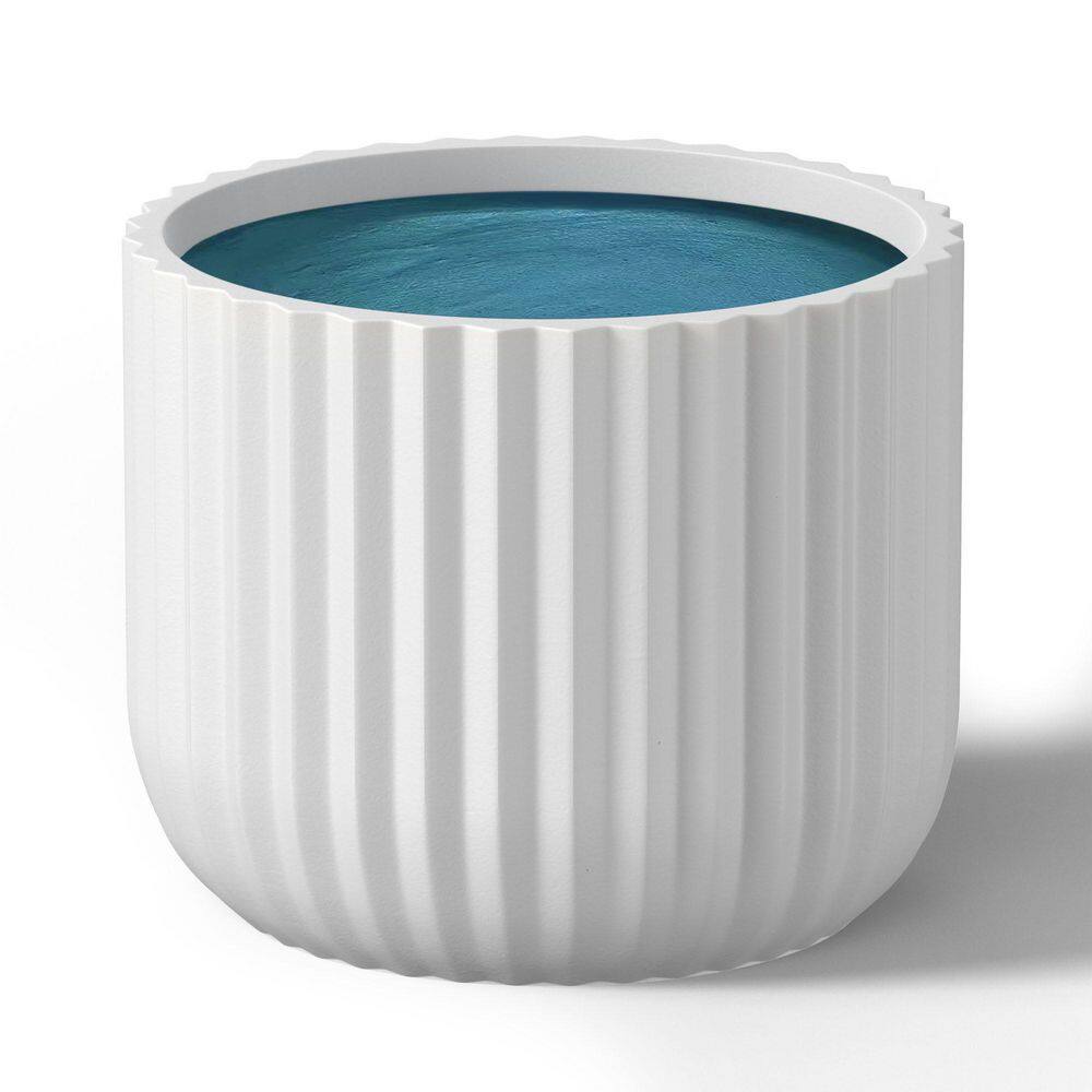 11.5 in. Medium Crisp White(Enhanced Interior) Concrete Round Planter / Pot with Drainage Holes price history on PriceWatchPro