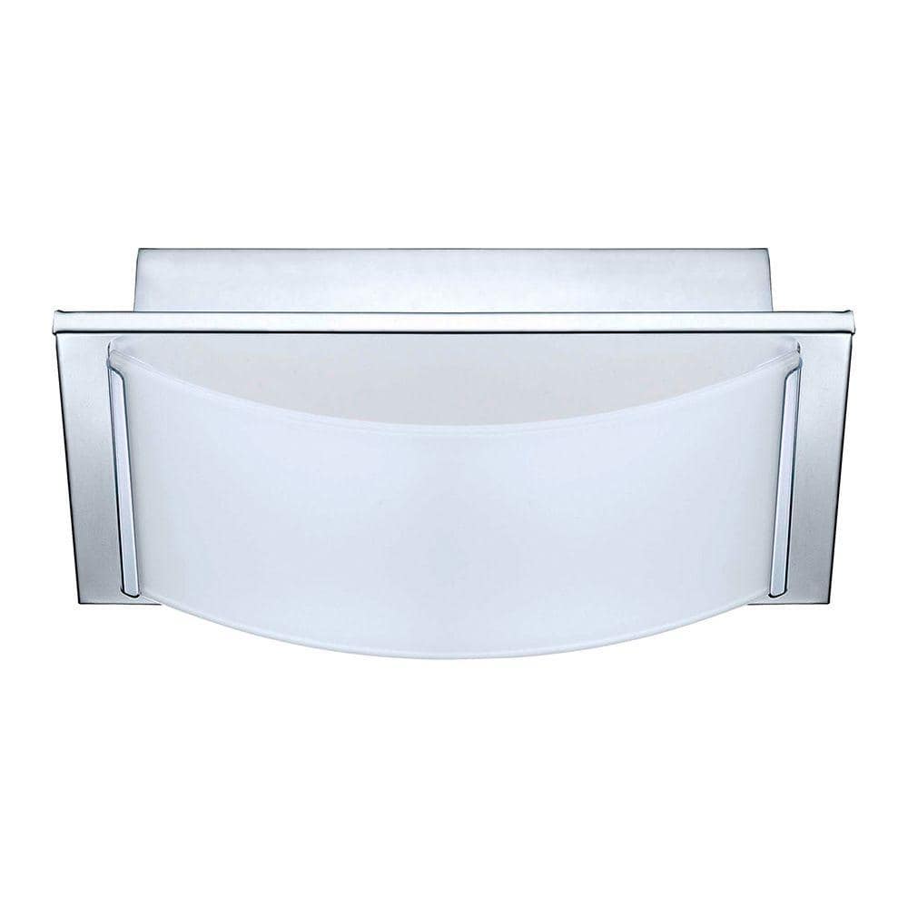 Wasao 8.25 in. Chrome LED Semi-Flush Mount