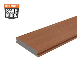 1 in. x 6 in. x 8 ft. Honduran Mahogany Solid with Groove Composite Decking Board, UltraShield Natural Magellan