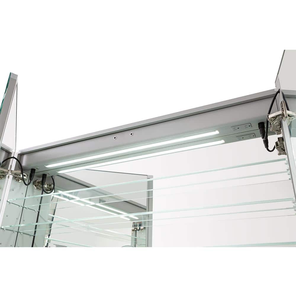 Signature Royale 48" x 36" LED Lighted Aluminum Medicine Cabinet