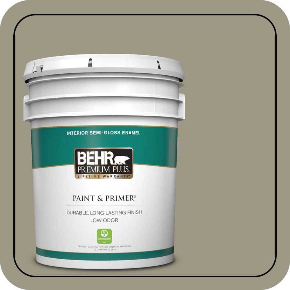5 gal. #PPU8-20 Dusty Olive Semi-Gloss Enamel Low Odor Interior Paint & Primer price history on PriceWatchPro