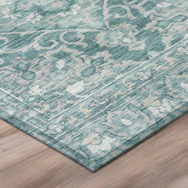 Chantille Machine Washable Indoor/Outdoor Abstract ACN3164 Teal 3 ft. x 4 ft. Area Rug
