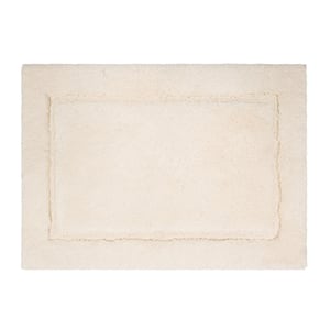 Regency Parchment 21 in. x 34 in. Beige Cotton Machine Washable Bath Mat