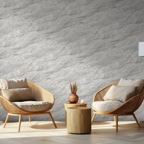 Stone Serenity Luxurious Stone Gray Wallpaper