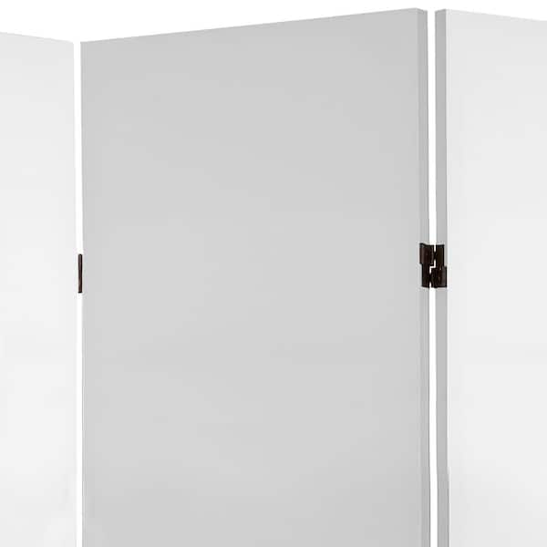Oriental Furniture 6 ft. White Do It Yourself Canvas 8-Panel Room Divider