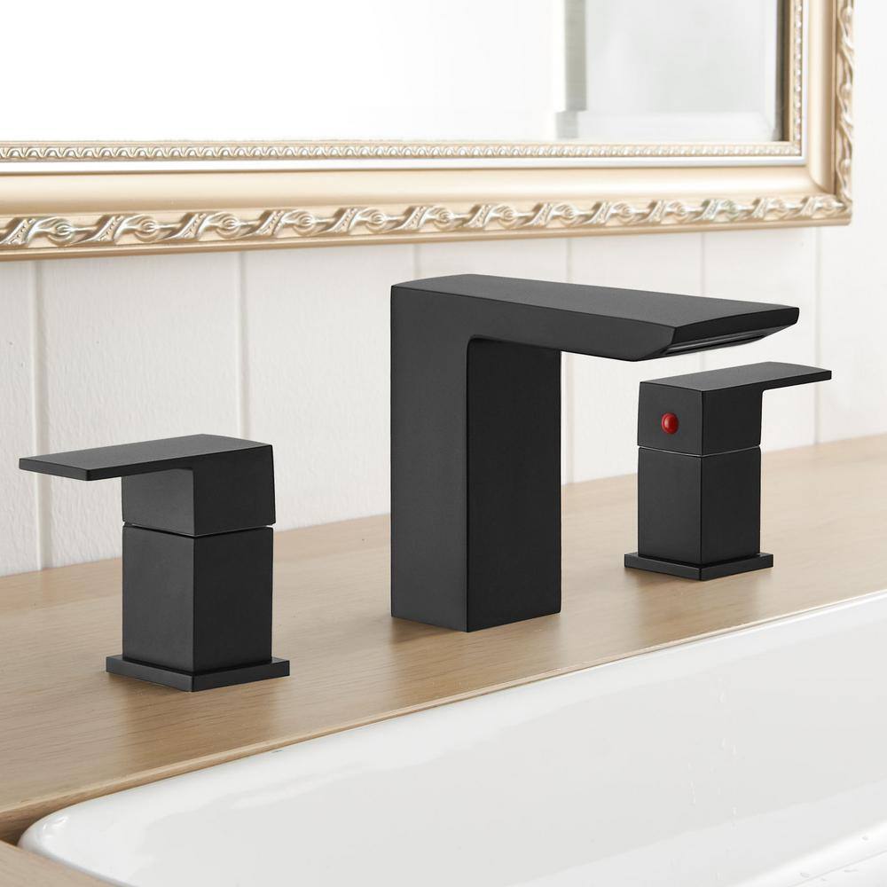 Widespread 2-handle Bathroom Faucet with Drain Assembly