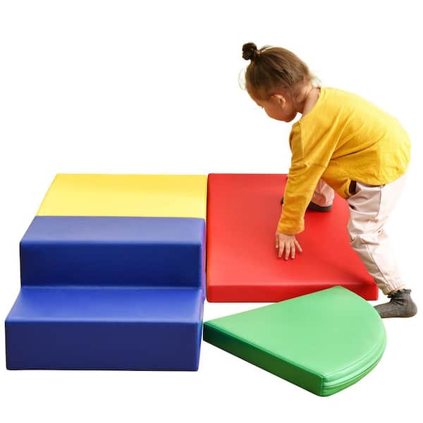 FDW 5-Piece Set Climbing Toys Kids Foam Blocks Toddler Climbing  Toys,Multicolor