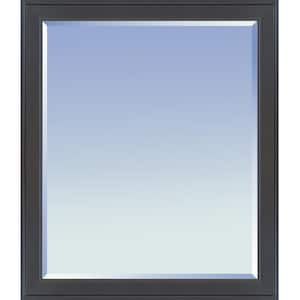 24 in. W x 20 in. H Wood Gallery Black Framed Modern Rectangle Decorative Mirror