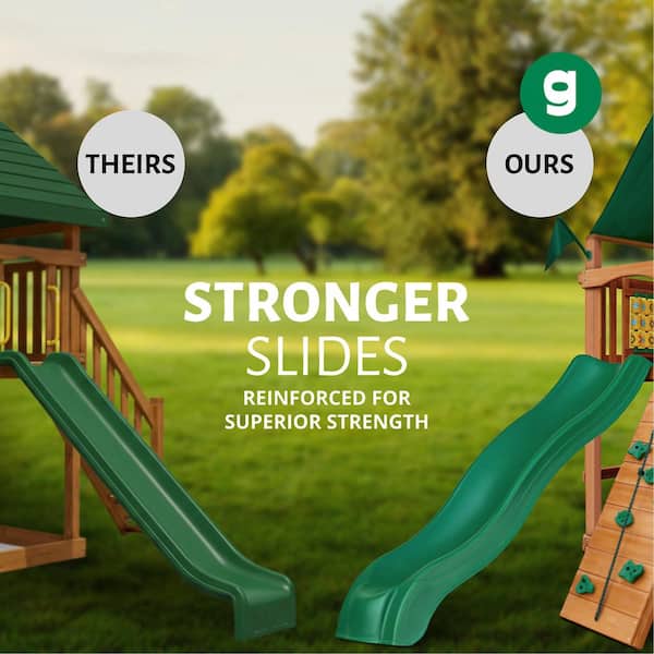 Gorilla Playsets Pro Assembled Sun Palace II Wood Backyard Playset