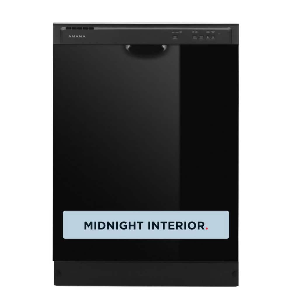 24 in. Front Built-In Tall Tub Dishwasher in Black with 3-Cycles 59 dBA