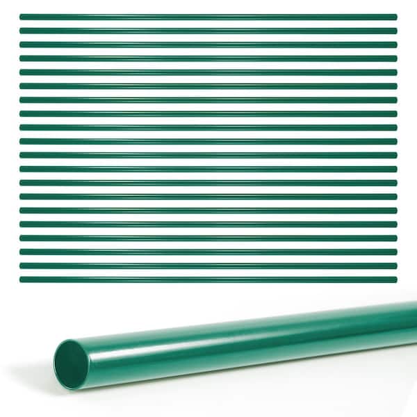 1-5/8 in. Chain Link Fence Green Galvanized Steel Top Rail (Pack of 20)