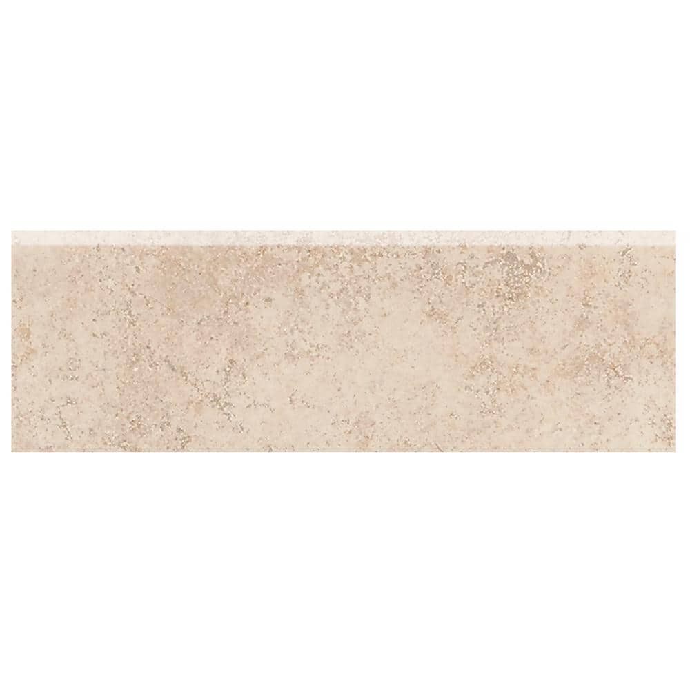 Briton Bone 2 in. x 6 in. Ceramic Bullnose Wall Tile (0.08333 sq. ft. / pie
