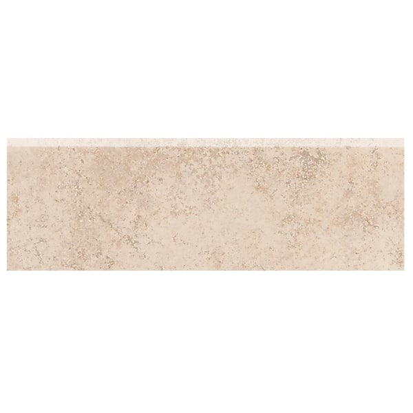 Daltile Briton Bone 2 in. x 6 in. Ceramic Bullnose Wall Tile (0.08333 sq. ft. / piece)