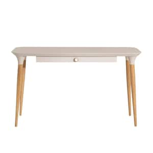 Marabella Glossy White Writing Desk Gold Legs