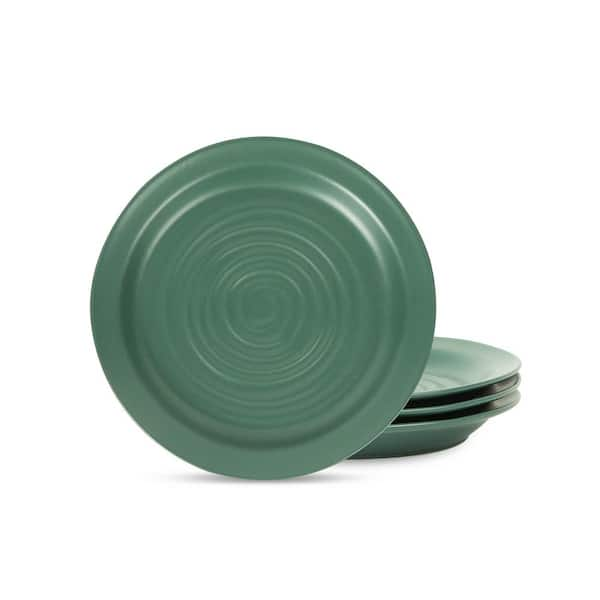 Orbit 4-Piece Green Stoneware Full Set (Service for 4)