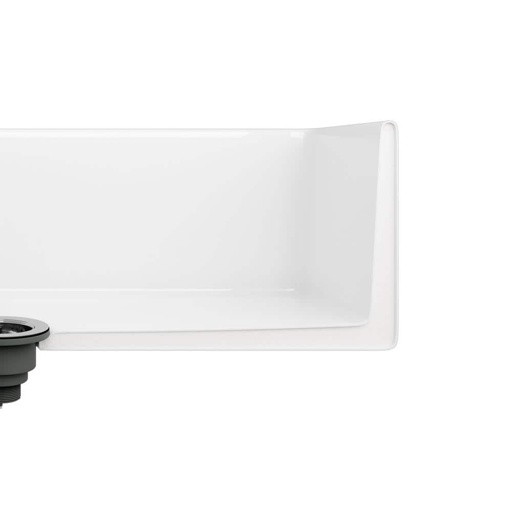 Denbigh 36'' White Fireclay Farmhouse Single Bowl Sink