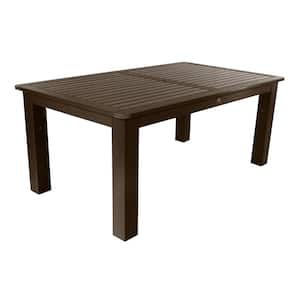 Weathered Acorn Rectangular Recycled Plastic Outdoor Dining Table