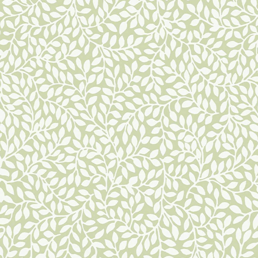 Hedgerow Green and White Botanical Removable Wallpaper