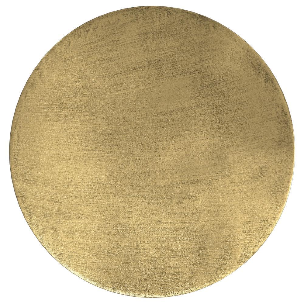 Antique Gold Round Metal Coffee Table
