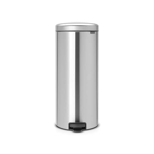 Brabantia NewIcon 8 Gallon (30L) Matte Steel Fingerprint Proof Step On Trash Can