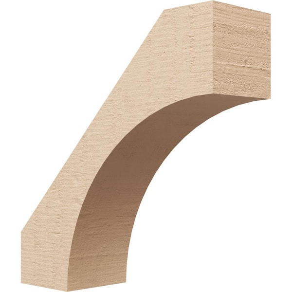 Ekena Millwork 5 in. x 16 in. x 16 in. Westlake Rough Cedar Woodgrain Timberthane Polyurethane Knee Brace, Primed